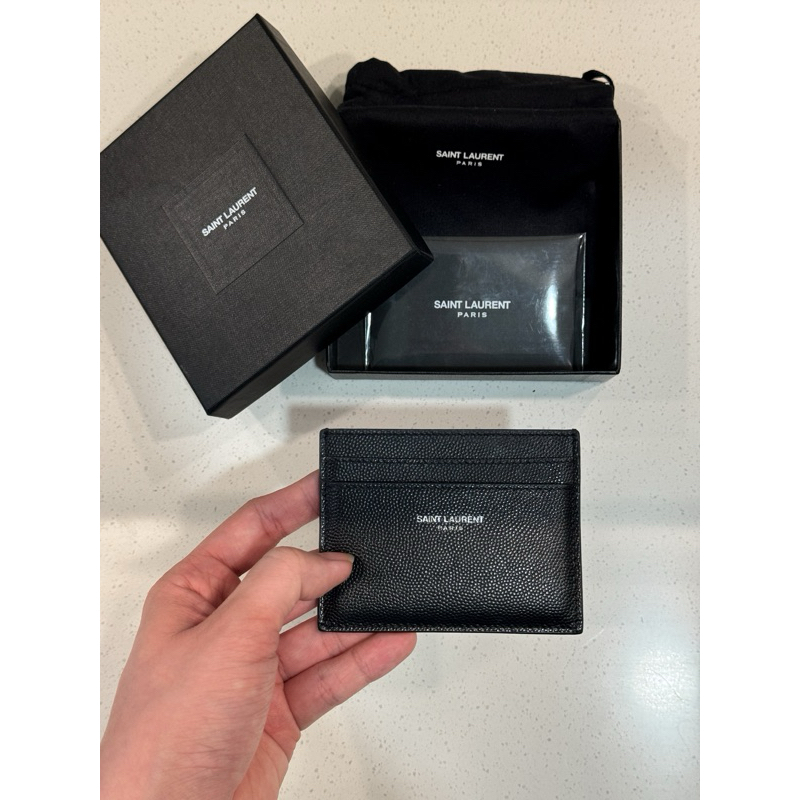 Card Holder YSL Black Dompet Kartu Hitam Yves Saint Laurent
