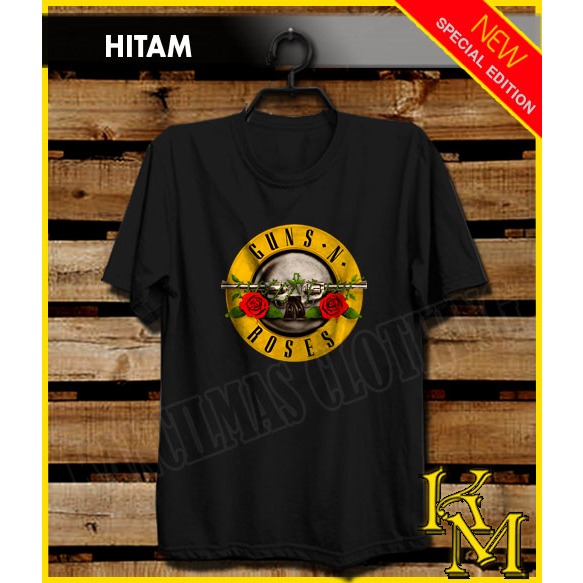 KAOS MUSIC GUNS N ROSES WARNA HITAM