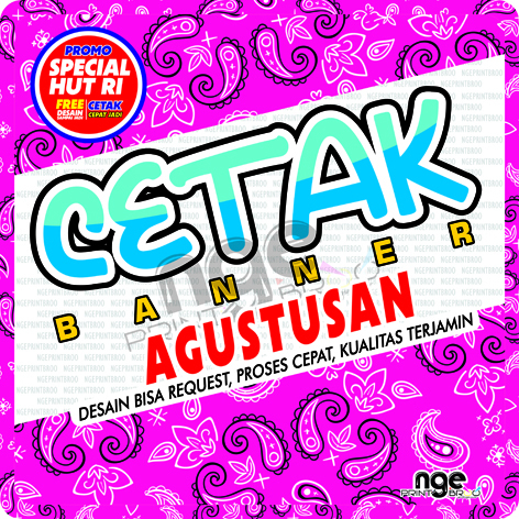 SPANDUK / BANNER / FRONTLITE / BANNER AGUSTUSAN / BANNER PERLOMBAAN17AN / DIRGAHAYU REPUBLIK INDONES
