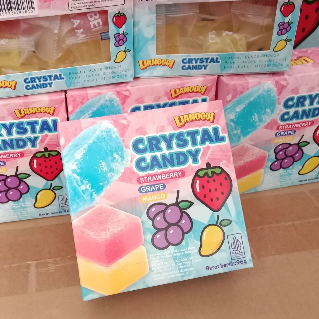 

Lianggui Crystal Candy 96 gram Permen Aneka Rasa Buah STRAWBERRY, GRAPE & MANGGO