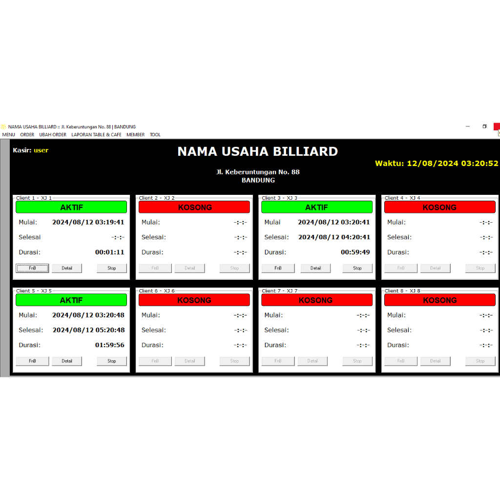 Billing billiard murah bulanan