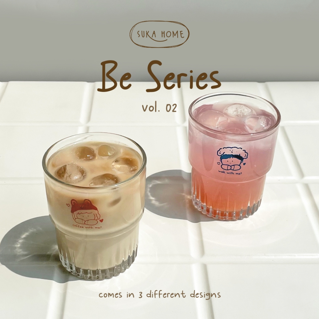 Gelas Kaca Transparan Estetik | Glass Cafe Korea | Mug Gelas Couple | Mug Couple | Gelas Lucu Gelas 