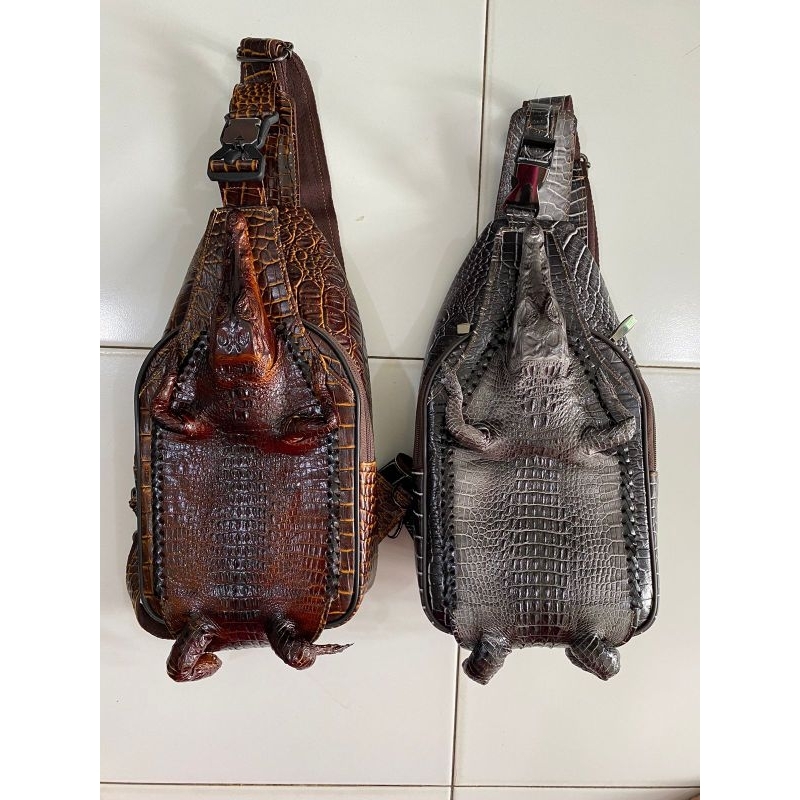 Tas Kulit Buaya selempang pria tas bahu pria tas dada