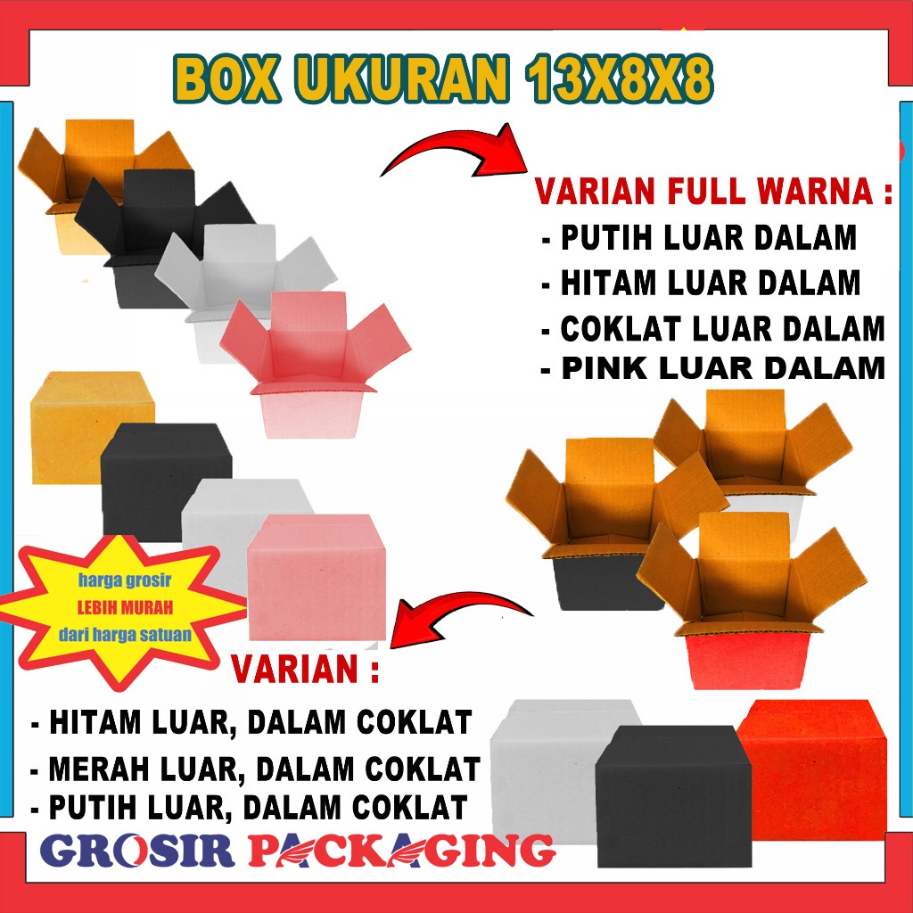 

Box Packing 13x8x8 Cm/ Box Aksesoris/ Kardus/ Karton Polos