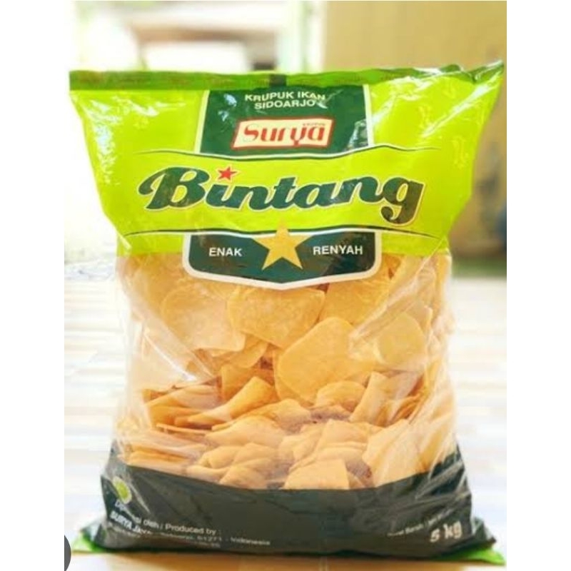 

Krupuk Udang mentah Cap Bintang 250 gram