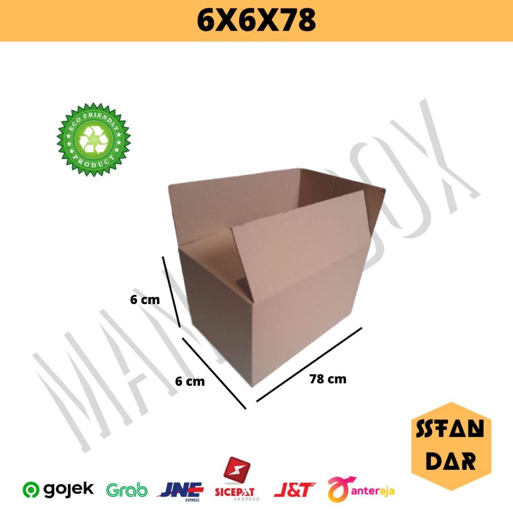 

Kardus standar 6x6x78 model indomie bahan coklat luar dalam polos