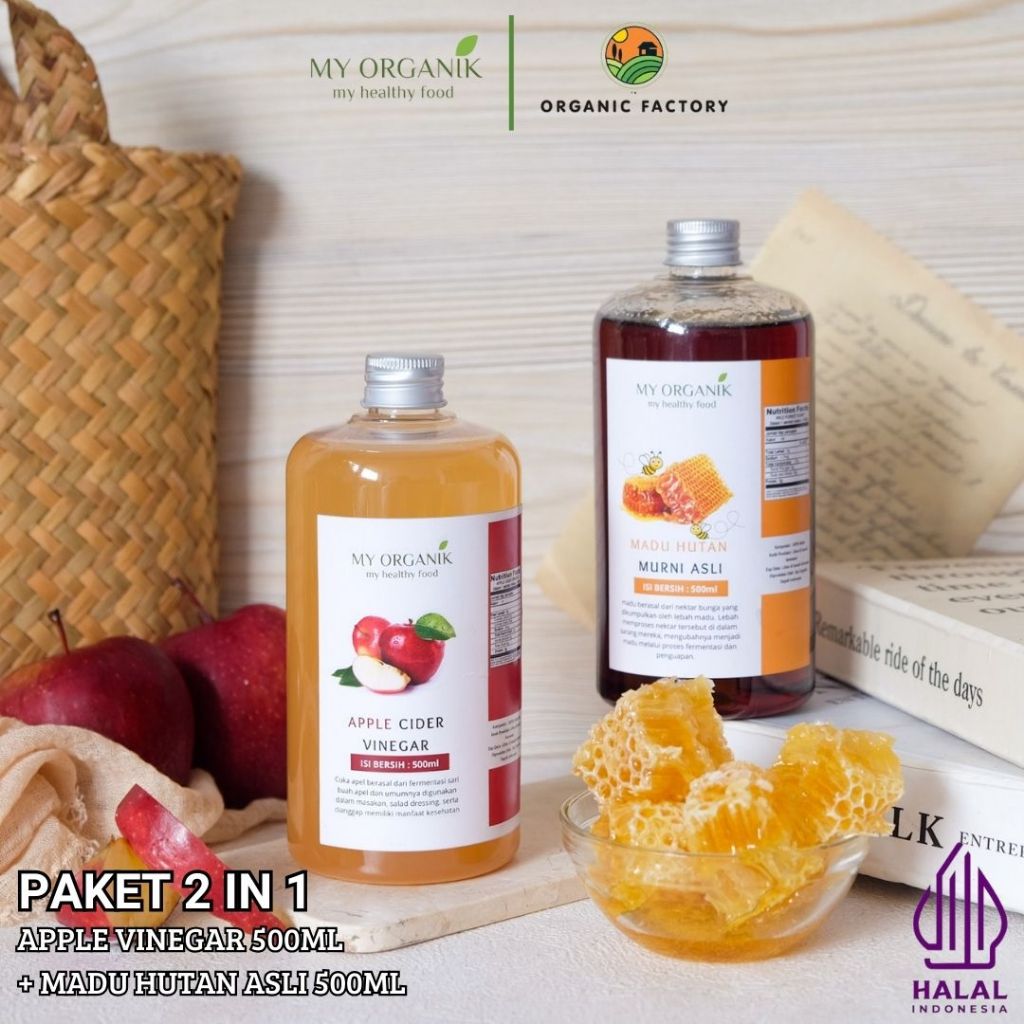 

My Organik Hemat BigSale Madu Hutan Murni 500 ML Cuka Apel Apple Cider With Mother Murni 500 ML