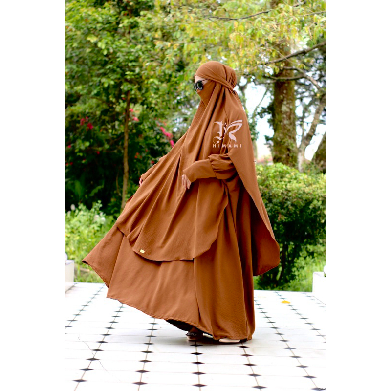 HIMAMI - FAZLUNA SET ABAYA FRENCH KHIMAR SYARI GAMIS UMROH JUMBO
