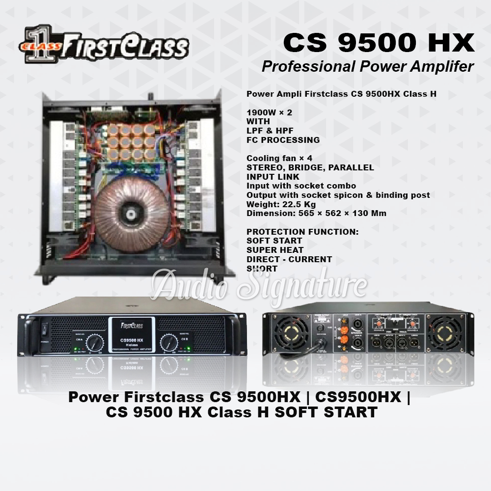 Power Amplifier FIRSTCLASS CS9500HX | CS 9500HX | CS 9500 HX Original