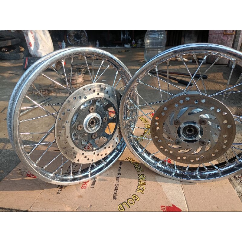 velg jari-jari 1set D/B Ring 17 Blade new Supra x 125 Dobel dist Cakram { second berkualitas}