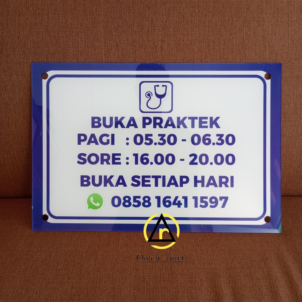 

Akrilik Custom Jadwal Praktek - Akrilik Custom - Papan Akrilik Jadwal Buka Praktek