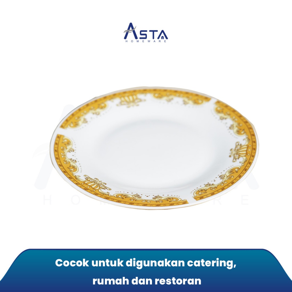 Piring Makan Keramik Porcelain Tebal Motif 10.25 inch ( 26 cm ) | Satuan