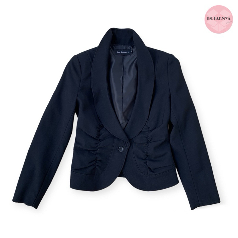 Executive Blazer Hitam Lengan Panjang Wanita Size S Preloved