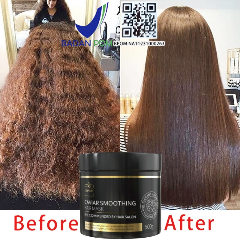 pelurus rambut Keratin Masker Rambut Keratin untuk Perawatan Rambut Kering dan Rusak