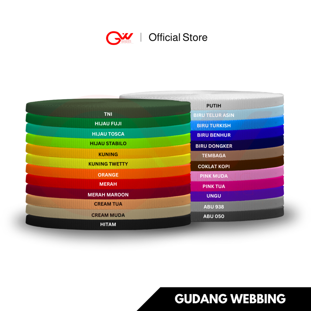Luxiastore_ Webbing 1 Cm // Strap 1Cm // Bisban 1Cm - Aa Bg 1,0 Cm