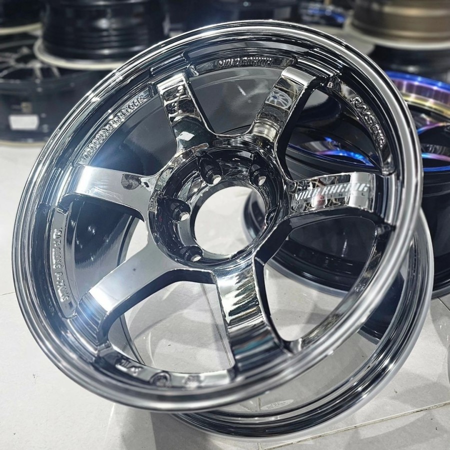 velg mobil bmw r18 TE37 BLACK CROME R18 Fortuner Triton pajero hilux