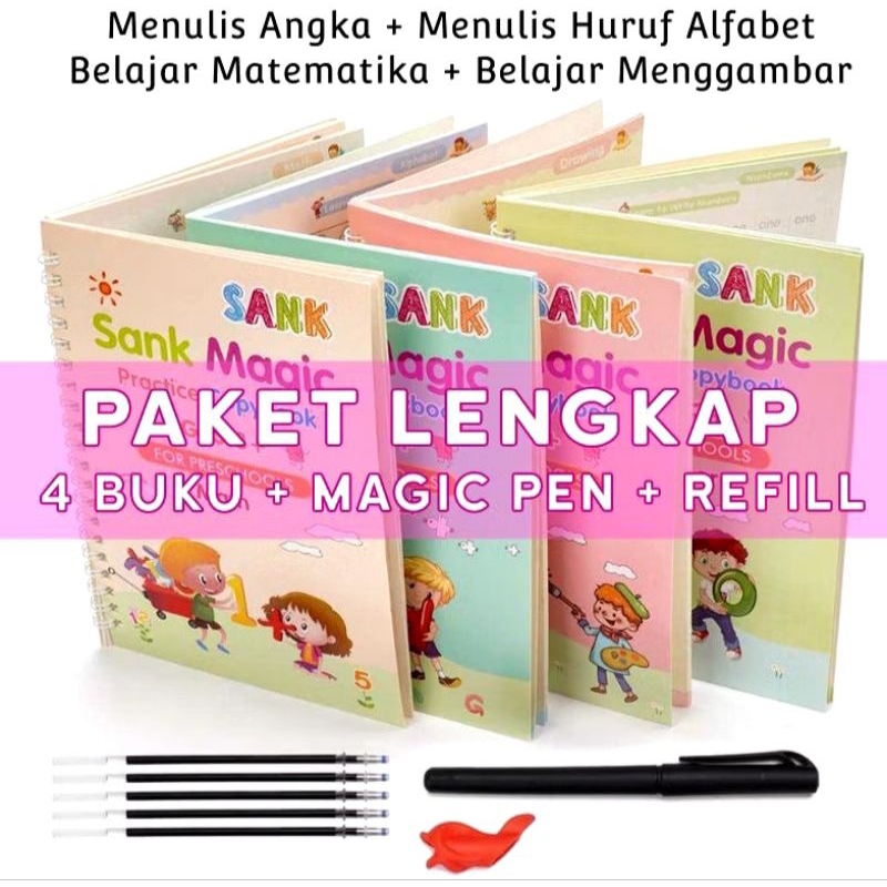 

Sank Magic Book | Buku Belajar menulis | Buku Belajar Membaca | Buku Edukasi Anak