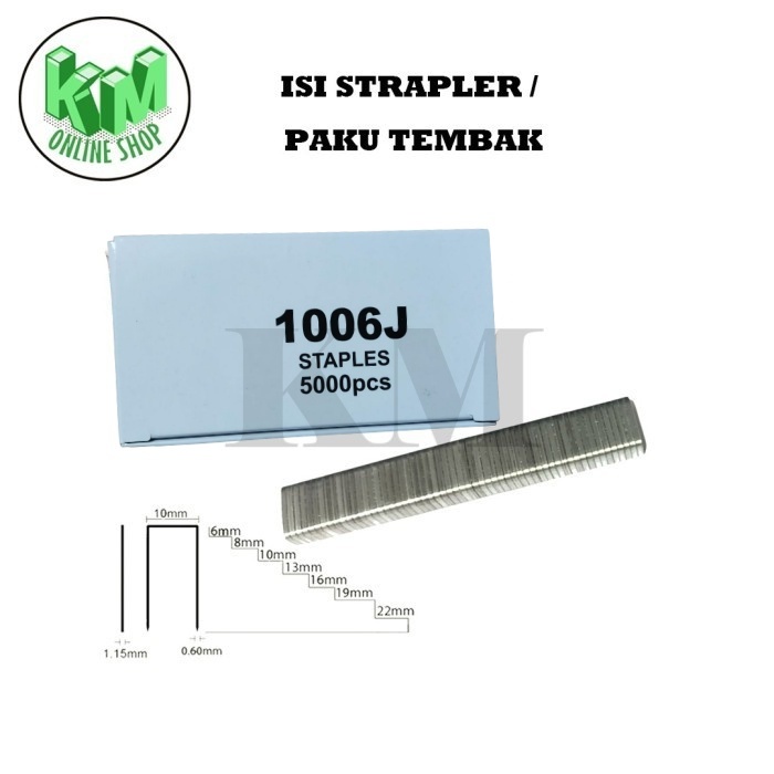 

Isi Straples Isi Strapler Tembak 1006 J Paku Tembak Staples 6mm