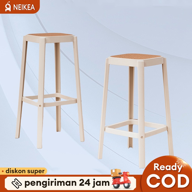 Kursi Bar Tenun Rotan Kursi Plastik Kursi Rotan Tinggi Kursi bar Minimalis Nordik Kursi Cafe Bangku
