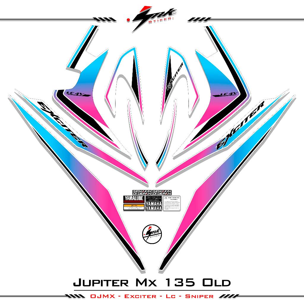 Stiker Striping Jupiter Mx Lama 135 List Body Variasi Stiker Exciter 135 Mx Old Mx Lama 135 Motif 46