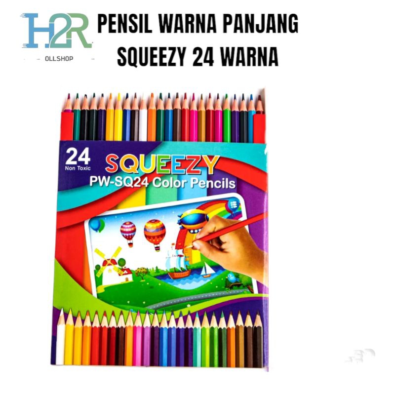 

Pensil Warna Panjang Squeezy 24 Warna
