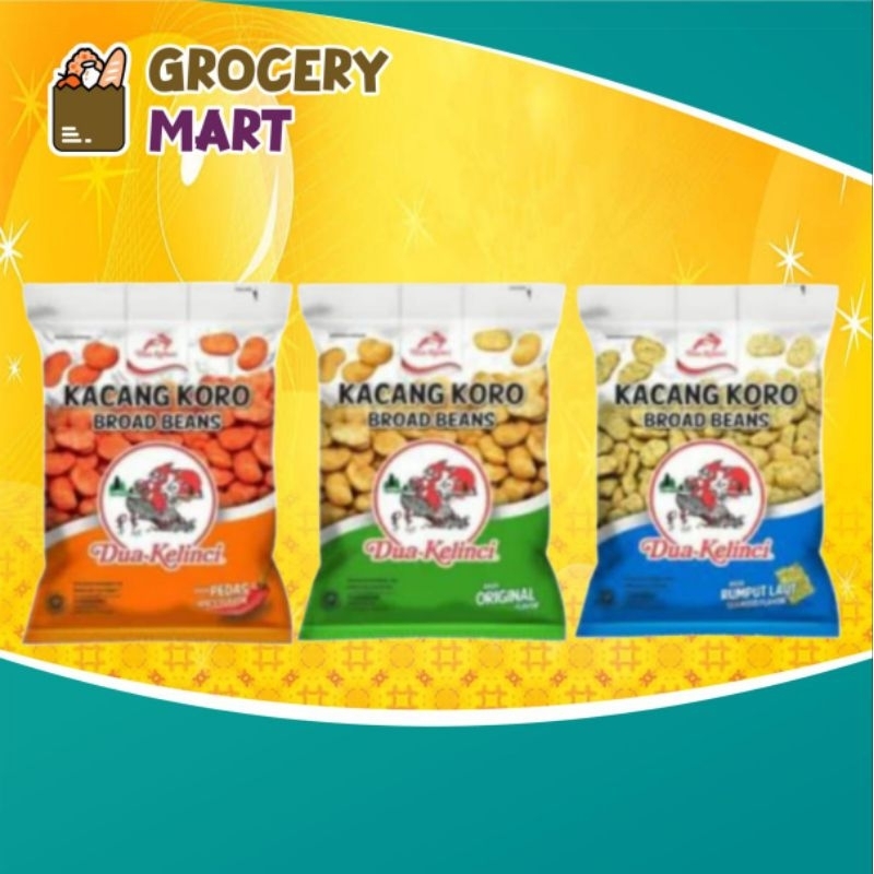 

(RENCENG) Kacang KORO Dua Kelinci Isi 10pcs All Varian Rasa Original Pedas