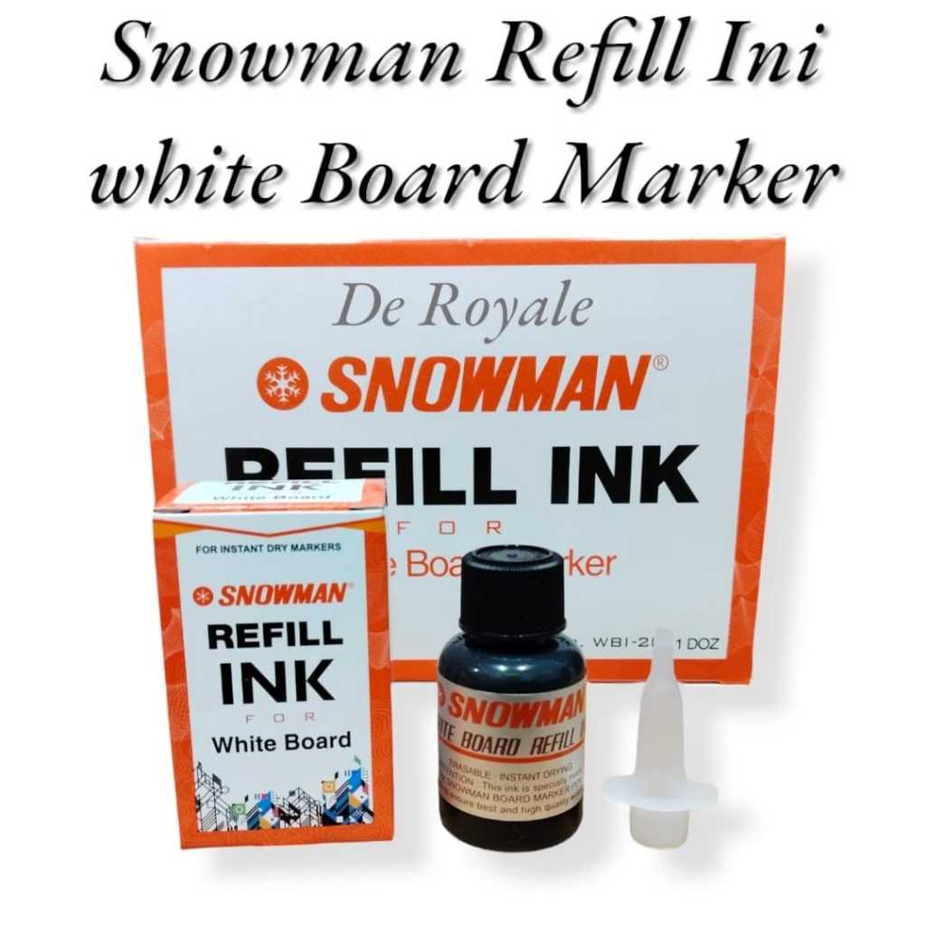 

Snowman Refill / Isi Ulang Tinta Spidol Whiteboard Warna Hitam
