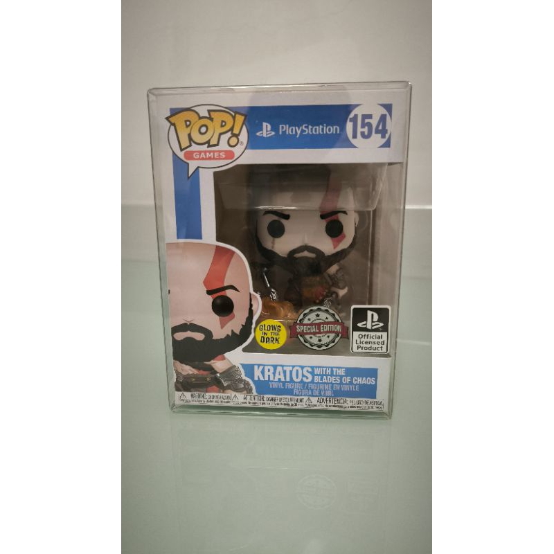 Funko Pop Games Playstation - Kratos With The Blade Of Chaos 154 ( SE + GITD + Official Playstation 
