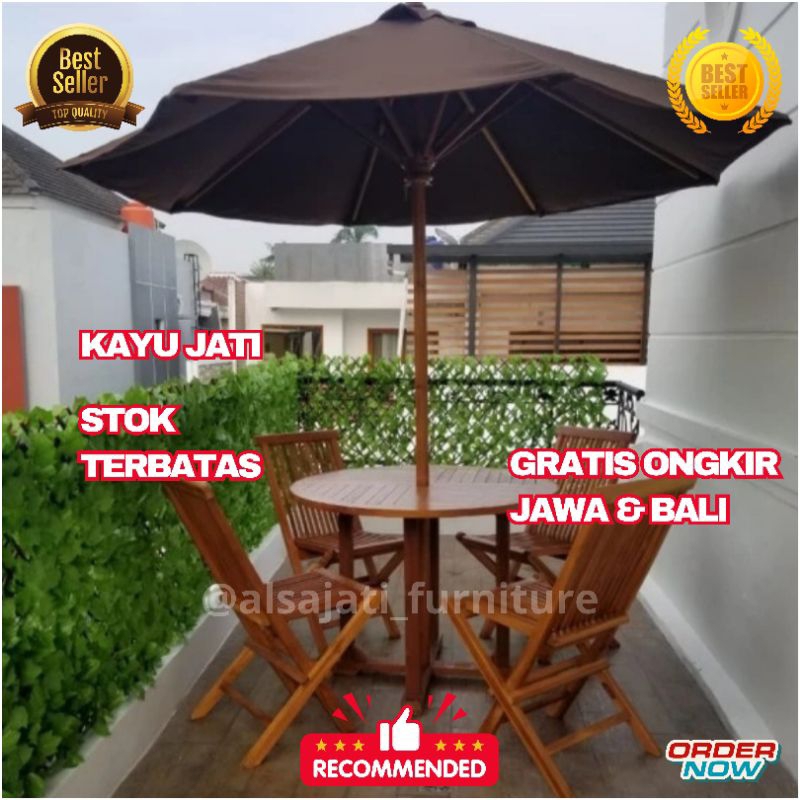 Set Meja Payung Outdour Meja Payung Taman Tenda Payung Cafe Meja Payung Pantai