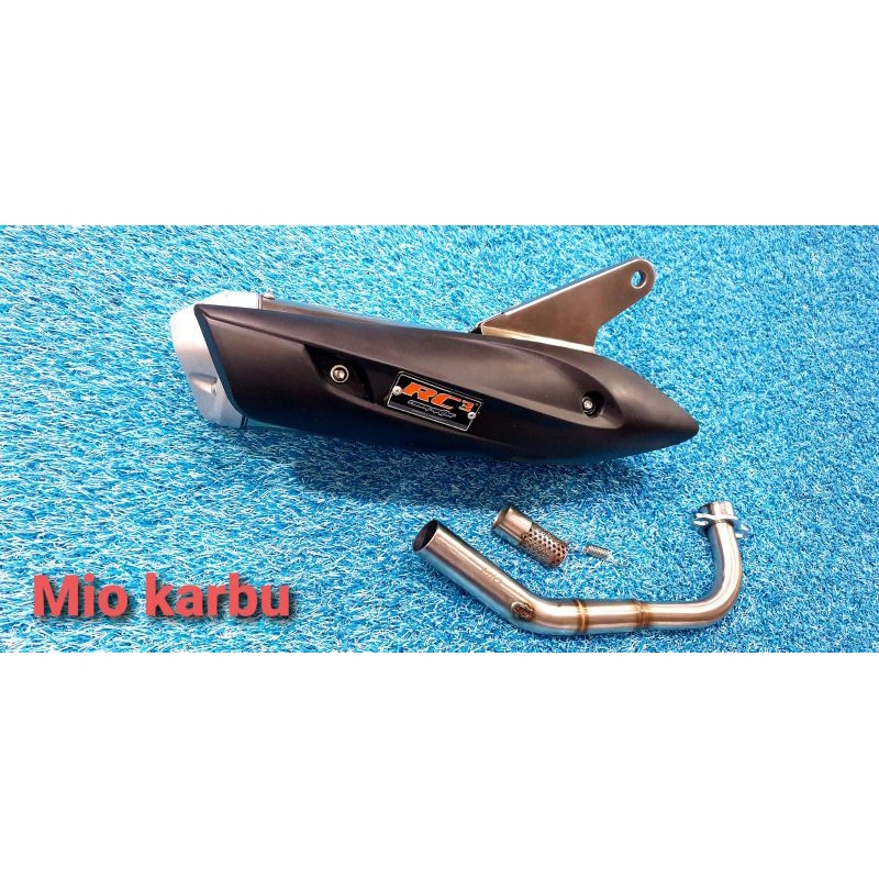 Knalpot RC3 Starbok Standar Racing Mio karbu Tipe Pro SS Full Stainless + End cap DB Killer dan cove