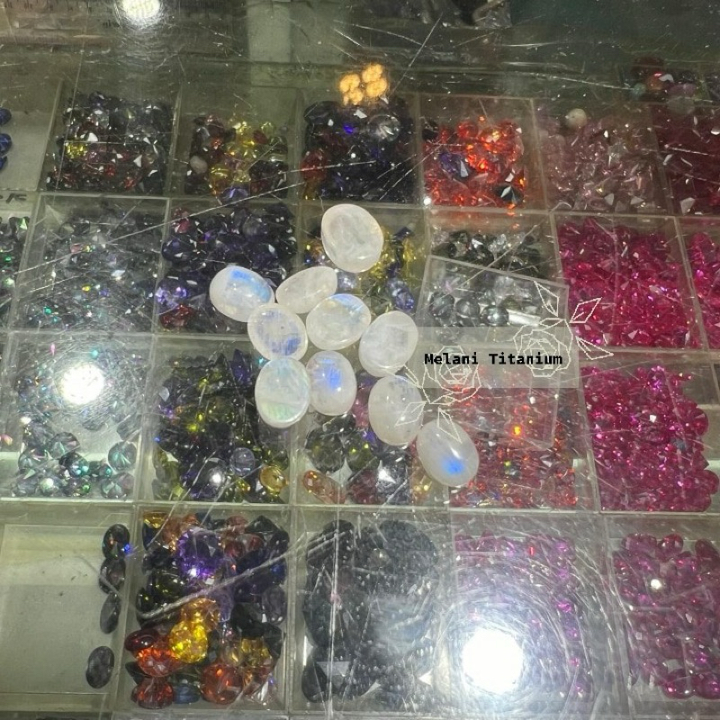 [HANYA BATU] Batu Biduri Bulan Moonstone Klep Biru Srilanka