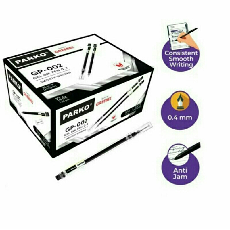

Pulpen Gel GREEBEL Hitam 0.4