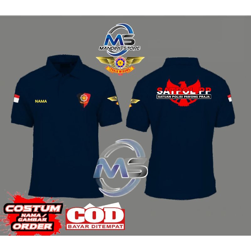 kaos pol pp polo lengan pendek/praja wibawa