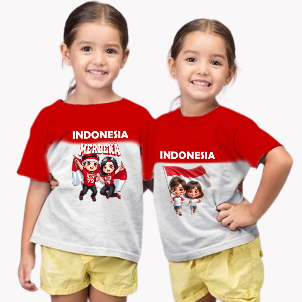 Kaos anak HUT RI | Kaos Agustusan | Kaos 17 Agustus | Kaos Kemerdekaan | Kaos Merah Putih