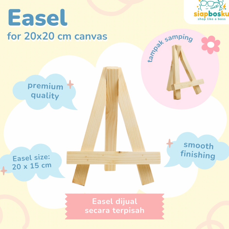 

NEW PROMO STANDING EASEL 2x15 CM UNTUK KANVAS LUKIS PAINT BY NUMBER PENYANGGA LUKISAN PAINTING