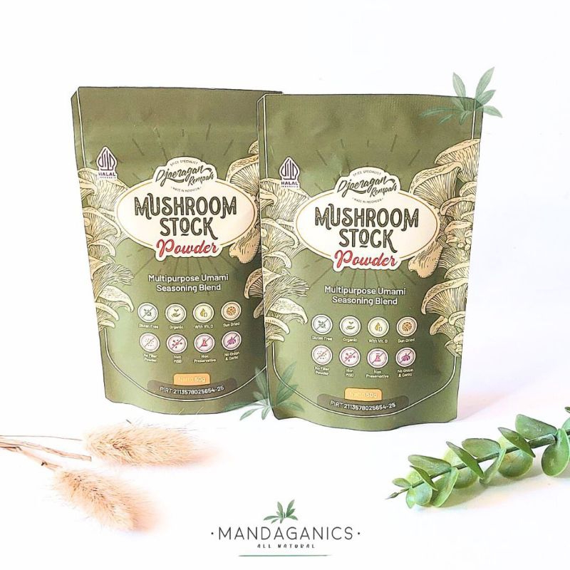 

KALDU JAMUR BUBUK DJOERAGAN REMPAH | MUSHROOM STOCK POWDER