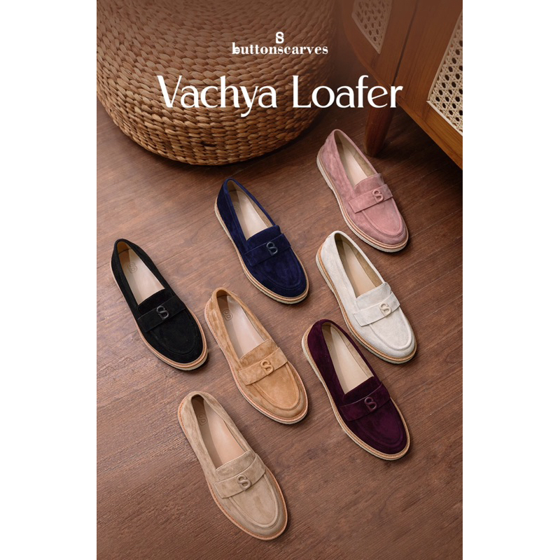 Vachya Loafer Royal Blue Mauve Burgundy Black Latte Khaki Gray Bs Buttonscarves Bslady Store Ready