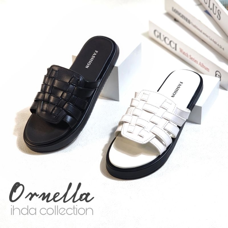 Ornella - Sandal platform Wanita Motif Jari Jari Tali Size 37 - 40