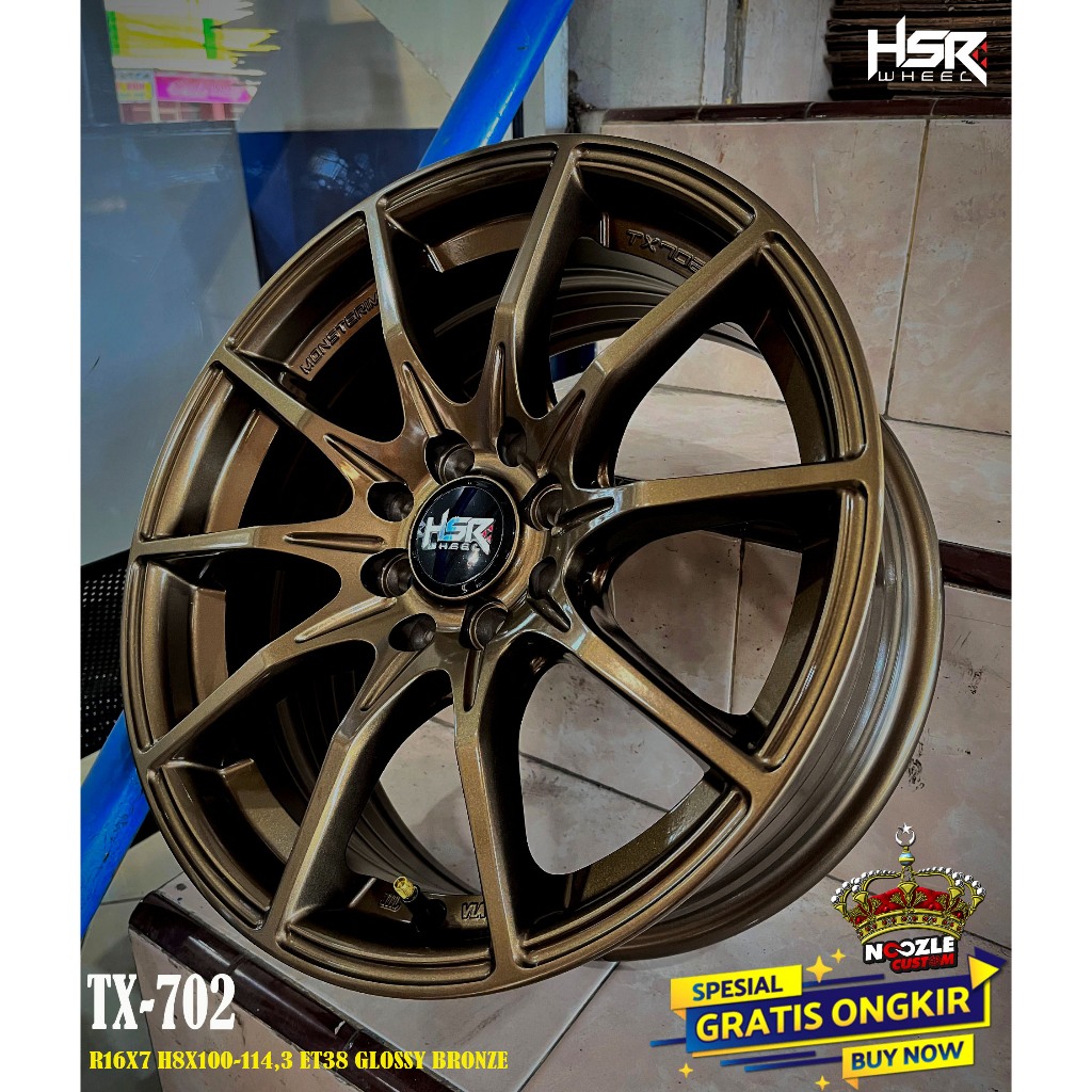 Velg Mobil Honda Jazz Taris Vios Ring 16 Pelek Terbaru HSR Type Tx 702 Pelek racing R16 Variasi Pala