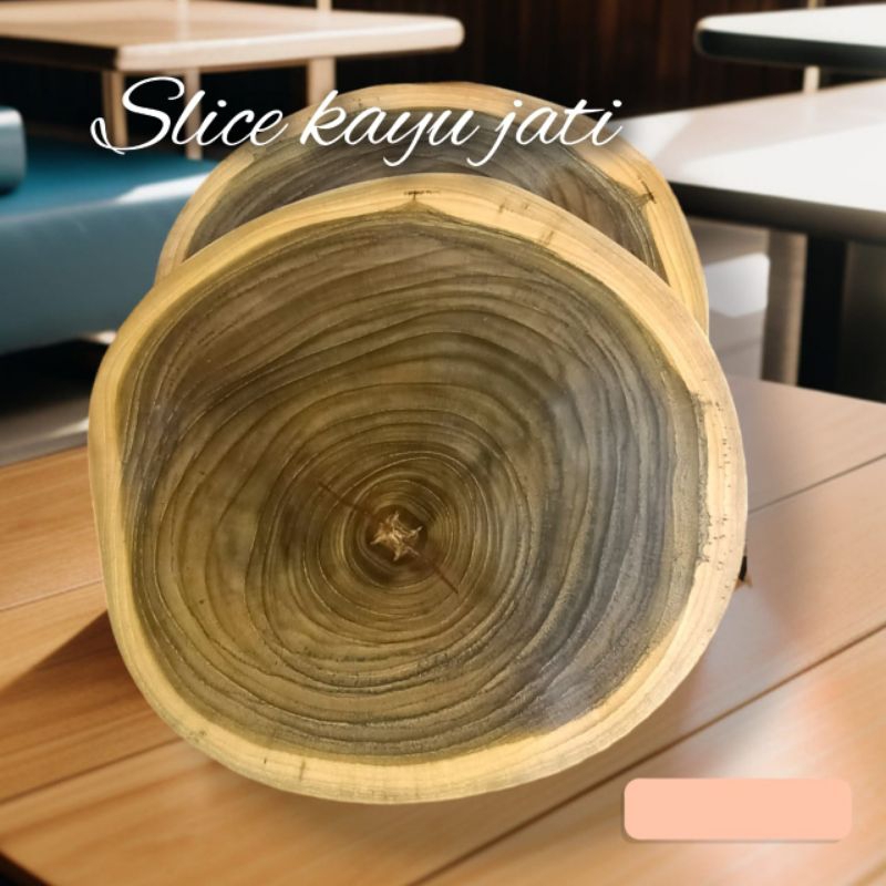 Wood slice  potongan kayu jati/talenan