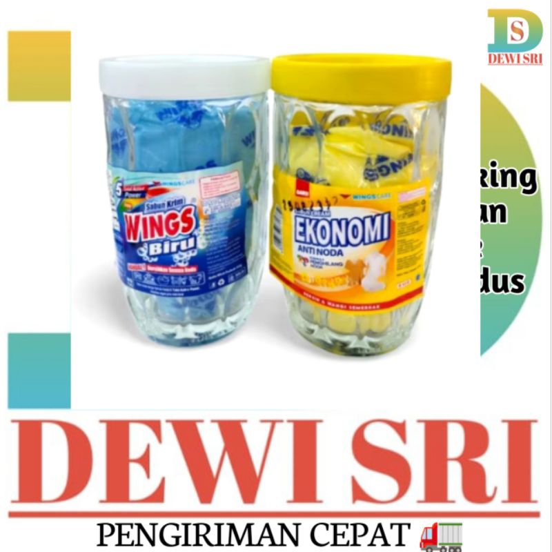 1Pcs Sabun Krim Sabun Colek Wings Biru atau Ekonomi Kuning Free Gelas.