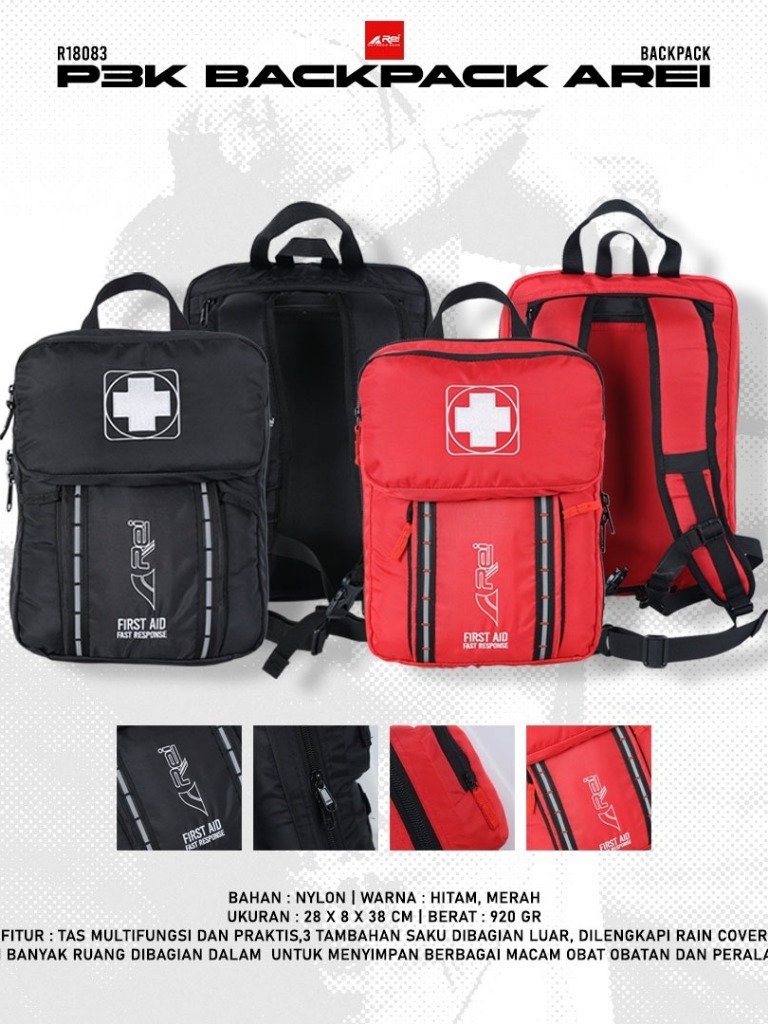 Tas Ransel P3K Arei Outdoorgear Daypack Tempat Obat
