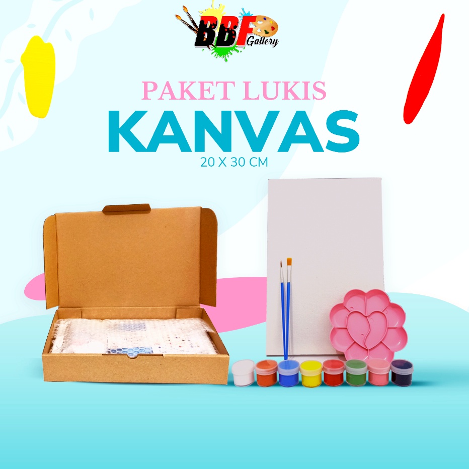 

KUALITAS TERBAIK Paket Lukis Kanvas 2X3 Lengkap Dengan Cat Akrilik Palet Kuas Canvas Painting Set Alat Melukis Stationery Kurikulum Sekolah Seni Lukis