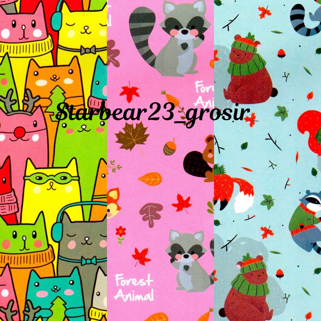 

Kertas kado Doff Pastel Doodle Animal Sansanwawa