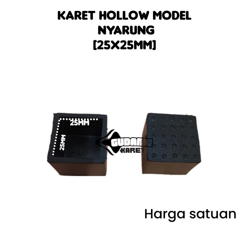 Karet Hollow 25x25 Nyarung / Karet kaki Besi Hollow 25x25