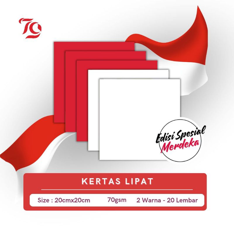 

KHL - Origami/Kertas Lipat Special Edition Warna Merah Putih 17 agustus 1945 Versi Kemerdekaan Republik Indonesia