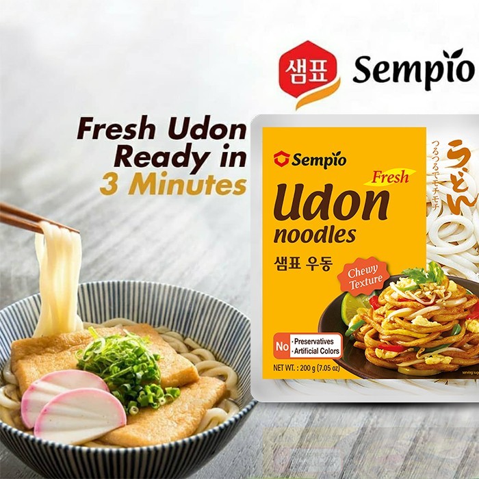 

Sempio Fresh Udon Noodles - Mie Basah Matang Asli Korea 200gt