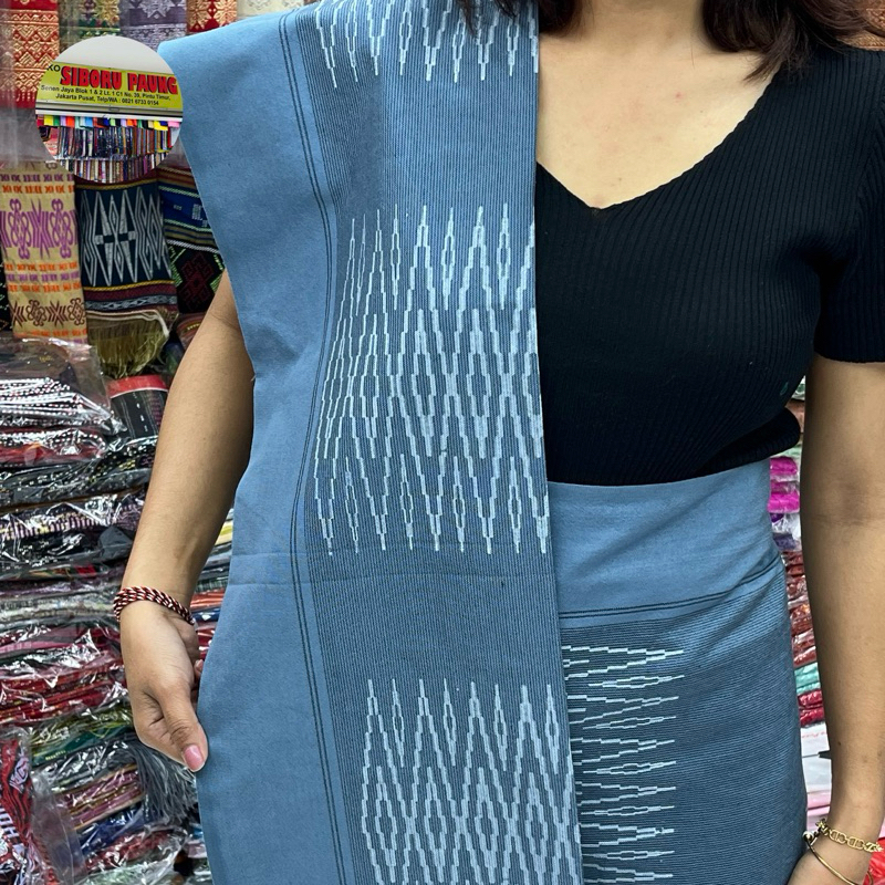 Sibolang Rasta Biru denim Bahan Katun lembut