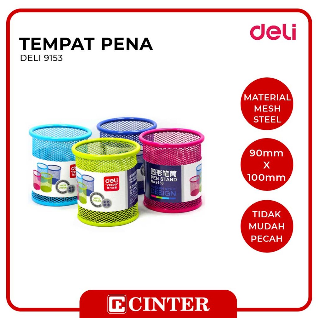 

DELI - TEMPAT PENA / TEMPAT ALAT TULIS KANTOR / DESK ORGANIZER / PEN STAND / PEN HOLDER STATIONERY ORGANIZER 9153