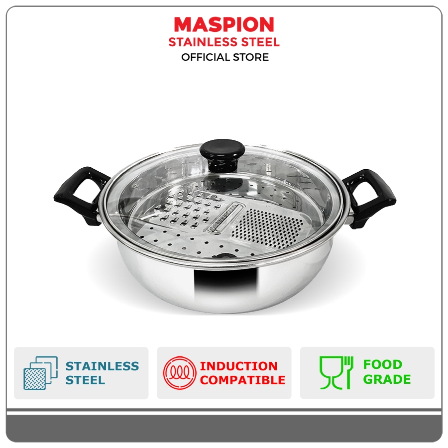 Maspion Panci Stainless Steel Multi Function 26 cm Tutup Kaca